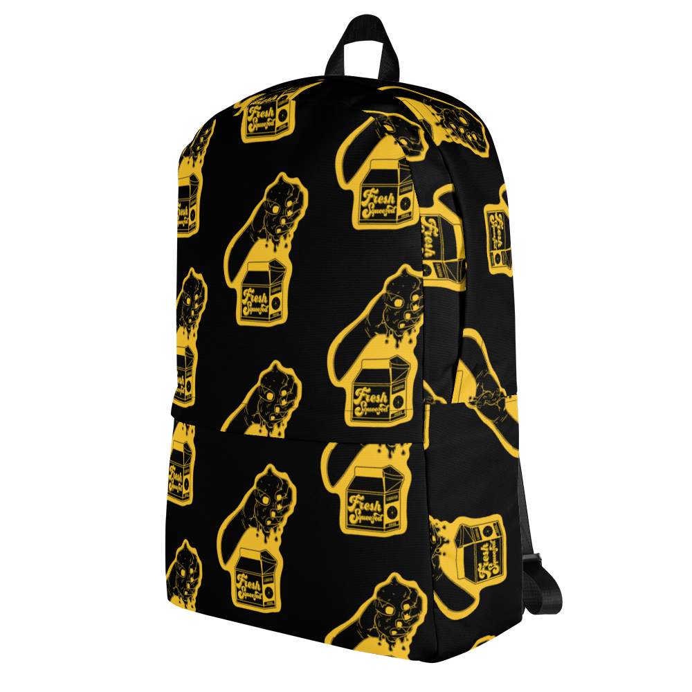 Fresh Squeezed Pattern Backpack - Black/Yellow