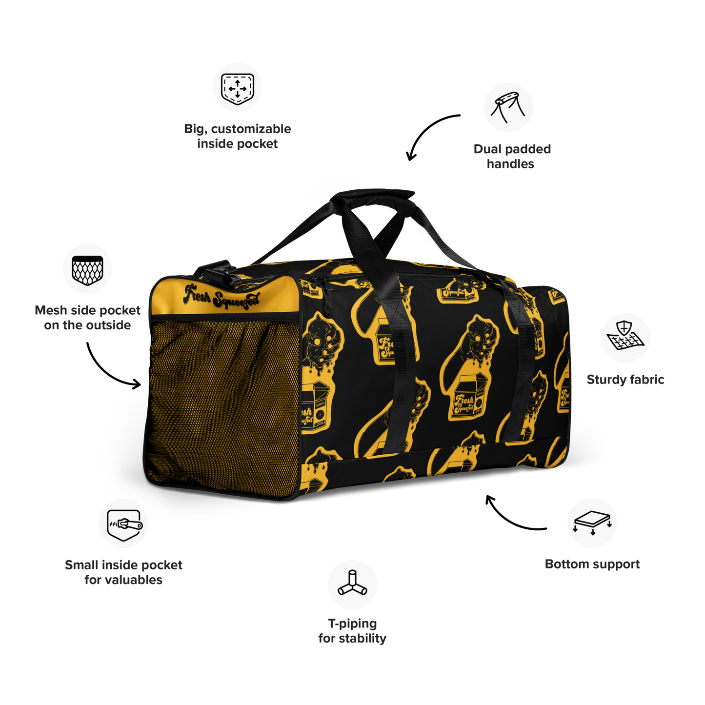 Fresh Squeezed Pattern Duffle Bag