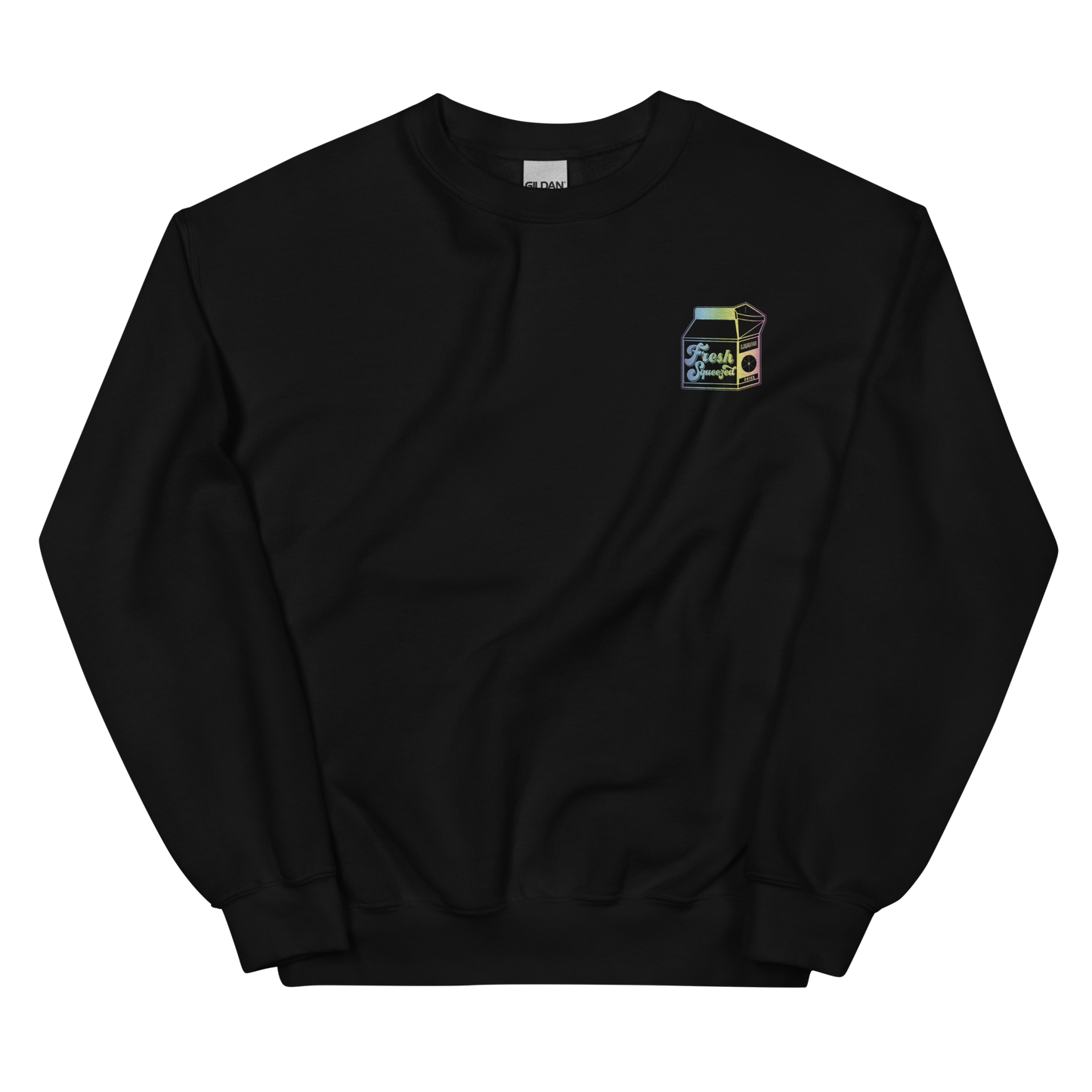 Fresh Squeezed Embroidered Juice box Crew Sweatshirt - Pride