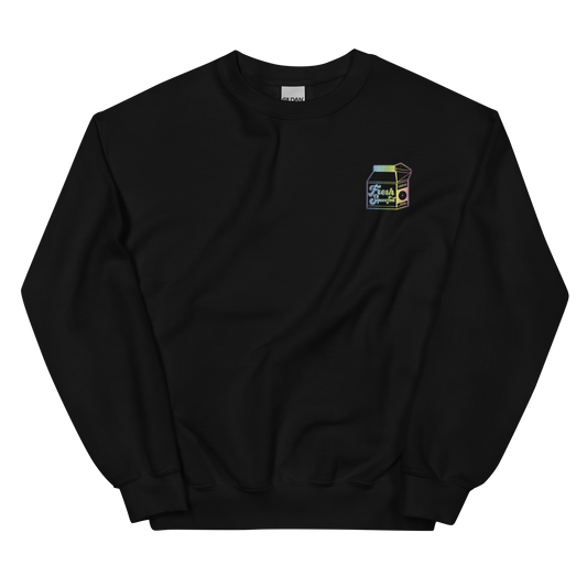 Fresh Squeezed Embroidered Juice box Crew Sweatshirt - Pride