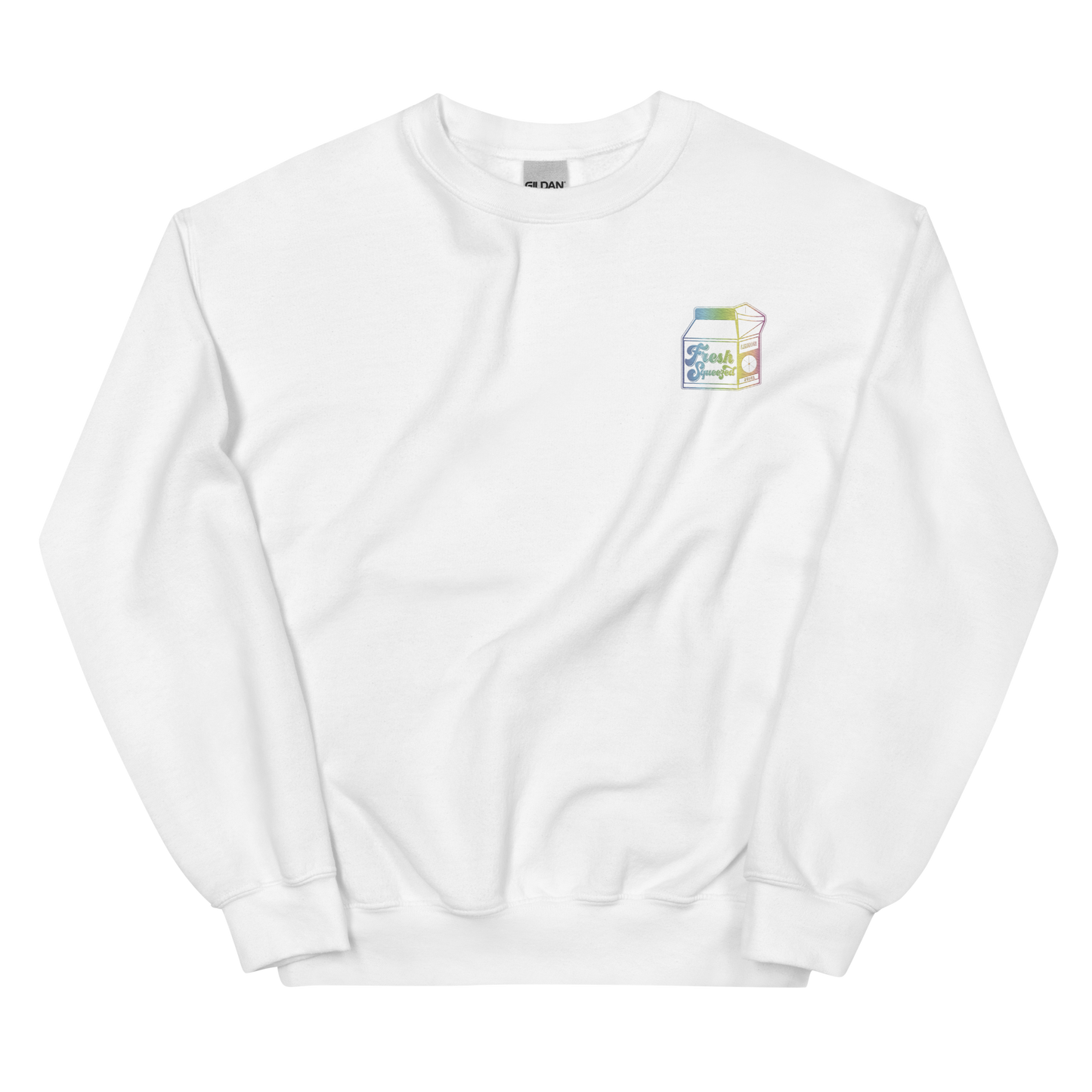 Fresh Squeezed Embroidered Juice box Crew Sweatshirt - Pride