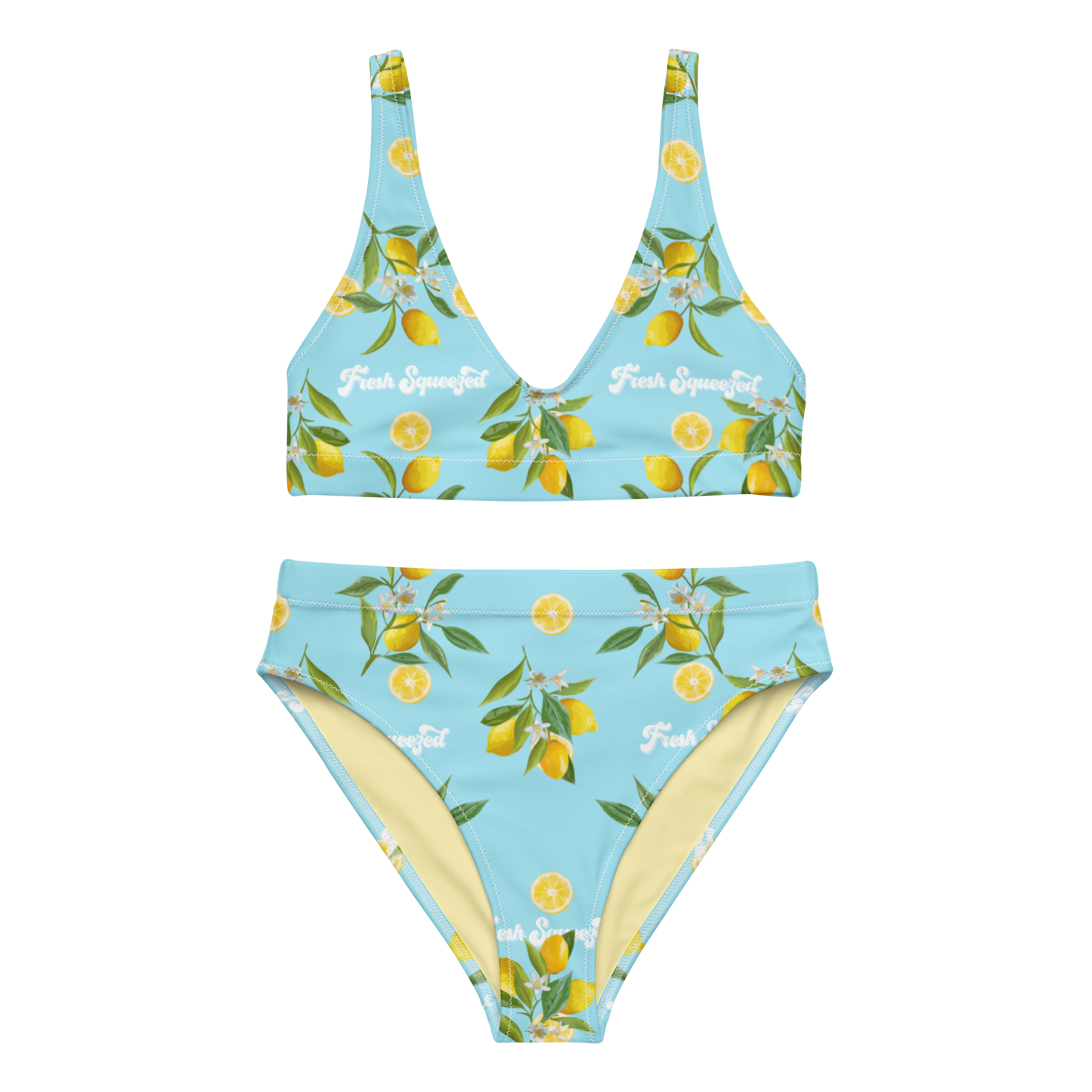 Fresh Squeezed Lemons High-Waisted Bikini