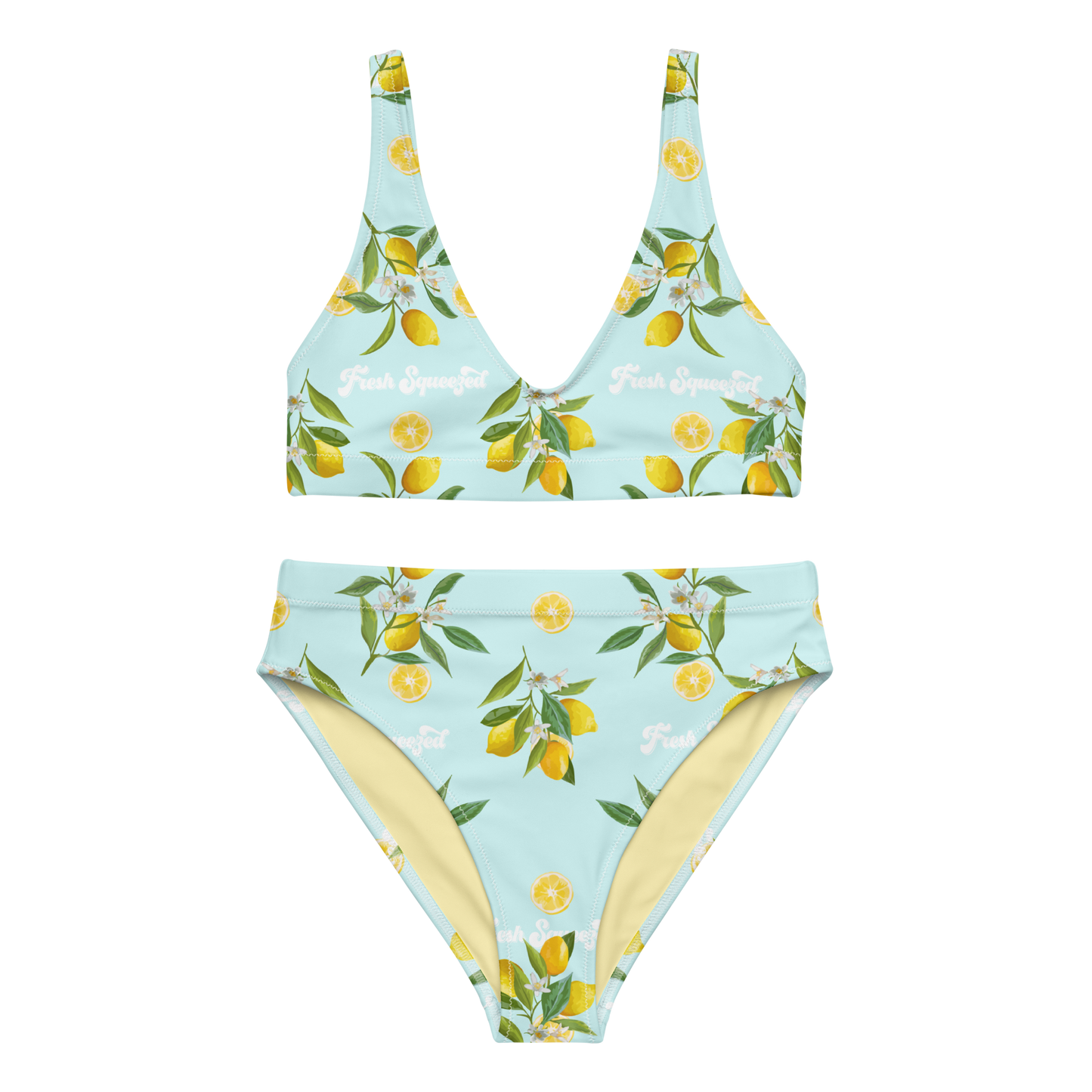 Fresh Squeezed Lemons High-Waisted Bikini